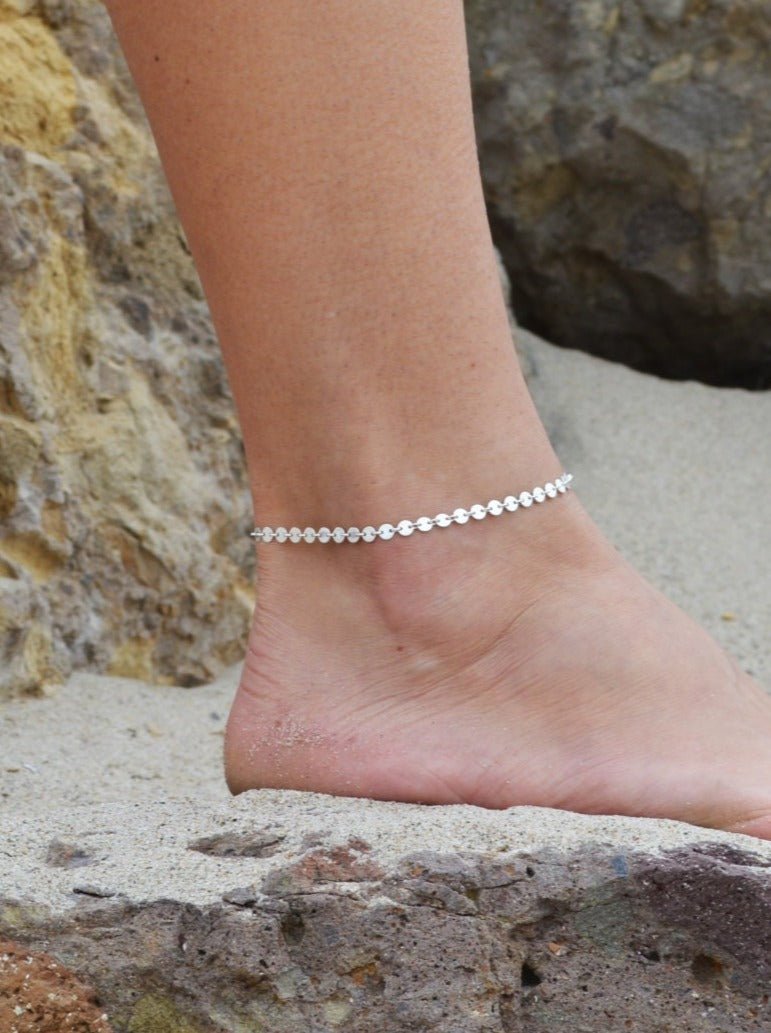 Sterling Silver Coin Anklet - LeSilveStone